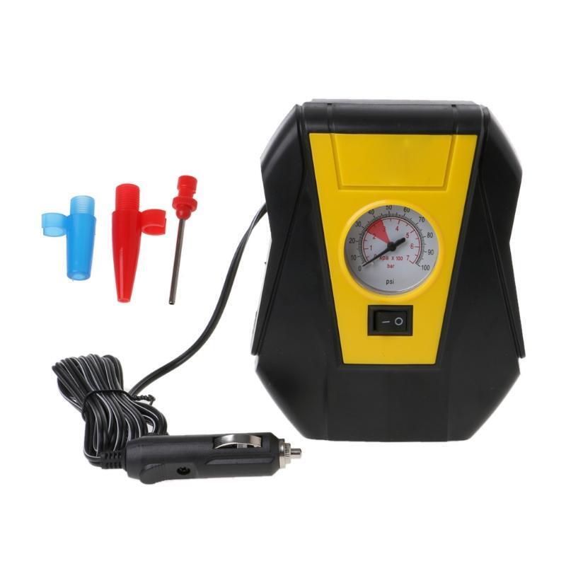 Car 12V Electric Tire Inflator Auto Portable Air Compressor Pump LED Emergency