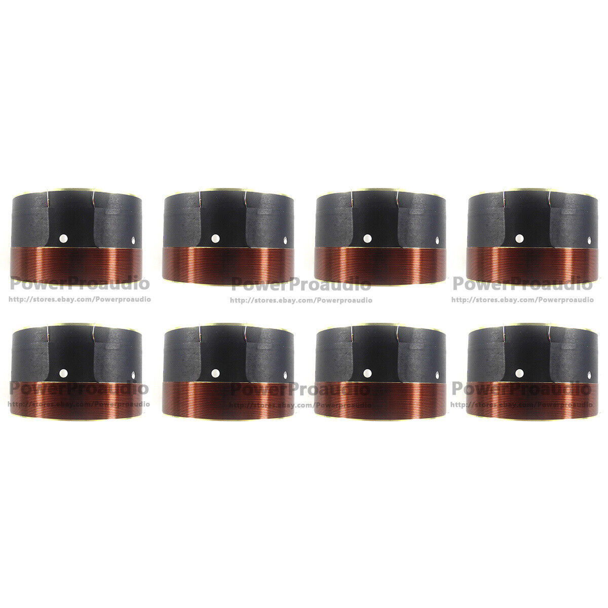 4pairs (8pcs) 76.2mm White aluminum Bass voice coil Pure copper Round wire 8ohm