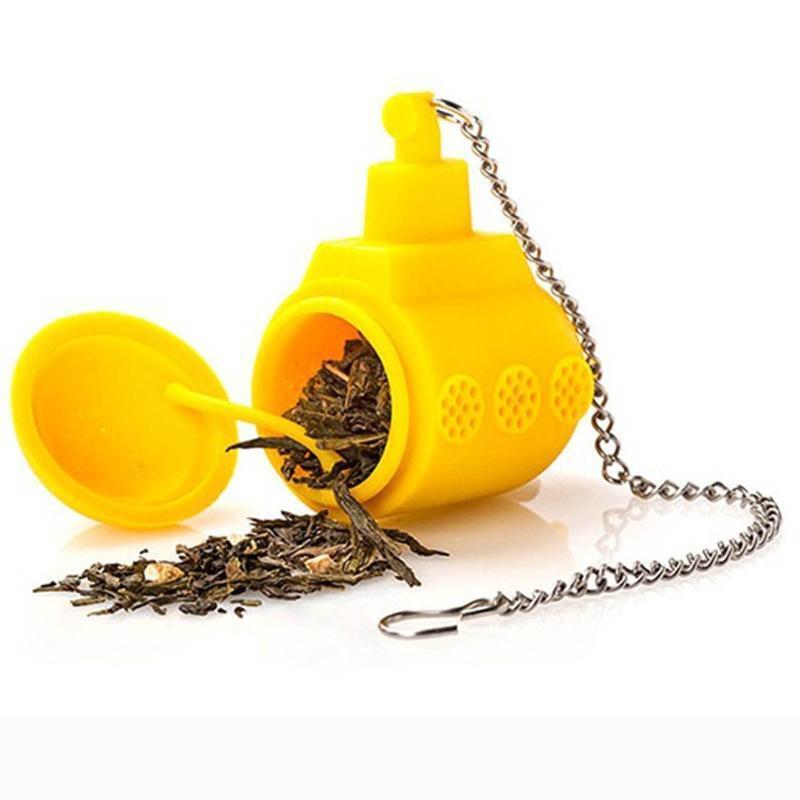 Submarine-Shape Tea Infuser Strainer Soft Silicone Tea Bag Leaf Filter Diffuser