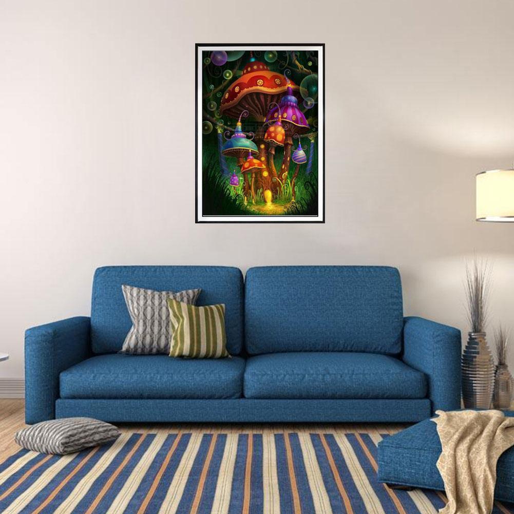 Mushroom Painting Diamond Full Drill Embroidery DIY Cross Stitch Home Decor