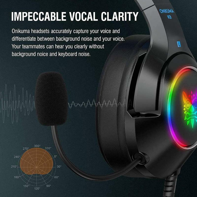 1Set Gaming Headset Powerful and Realistic Stereo Sound for Laptop Smartphones