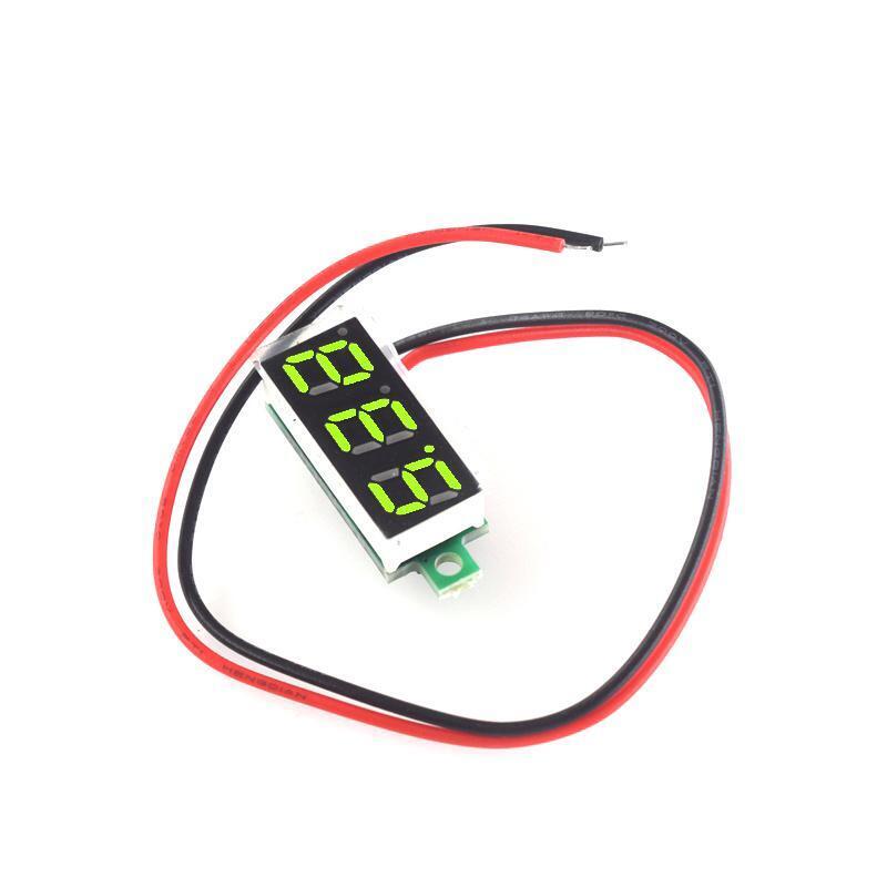 0.28inch Mini Voltmeter LED Display DC2.5-30V Voltage Tester Panel (Green)