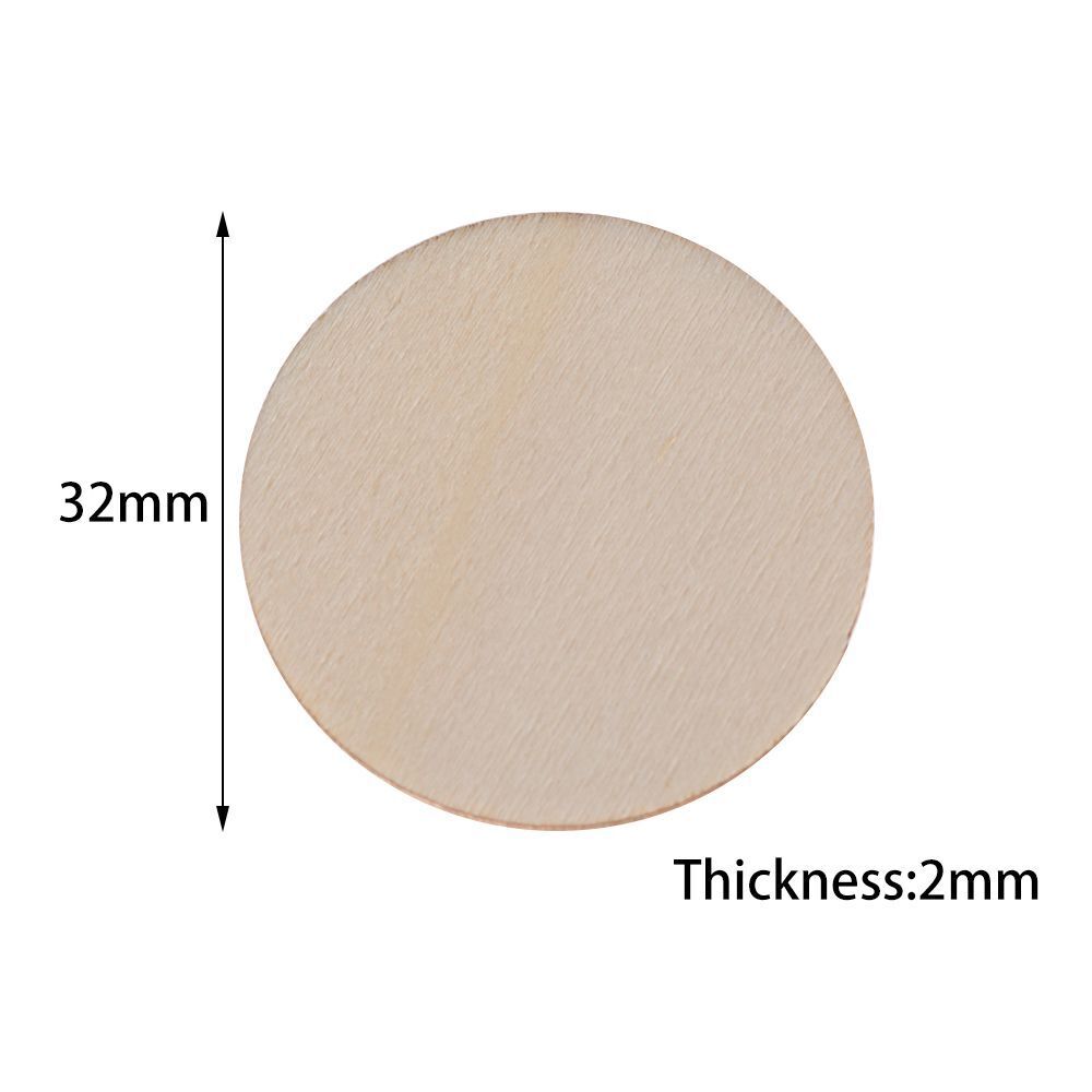 Blank Handmade Wood DIY Crafts Round Wood Pieces Wooden Slice Home Ornaments