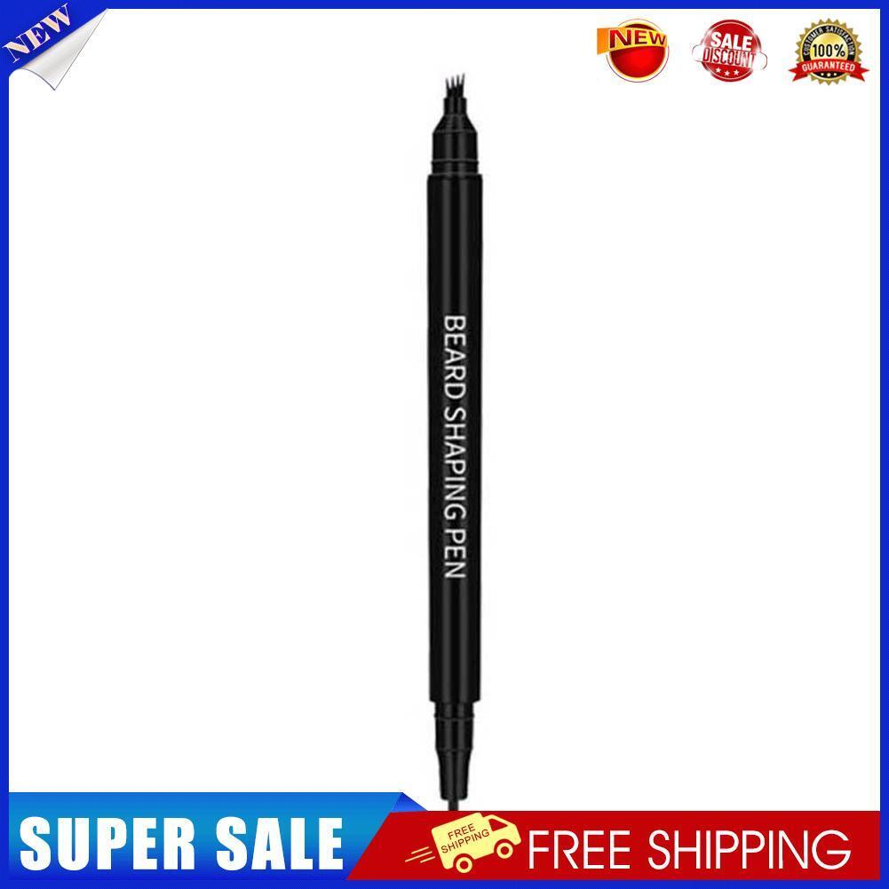 2 in 1 Beard Filling Pen Double Head with Brush Durable Male Styling Tools