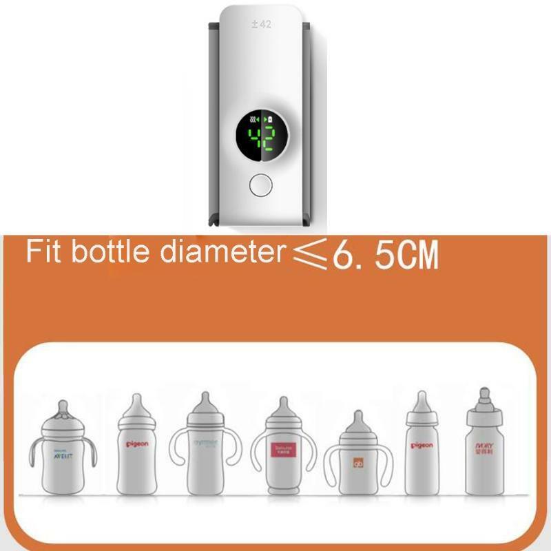 37-55°C 6000mAh Travel Portable Baby Bottle Warmer USB Heater with LED Display
