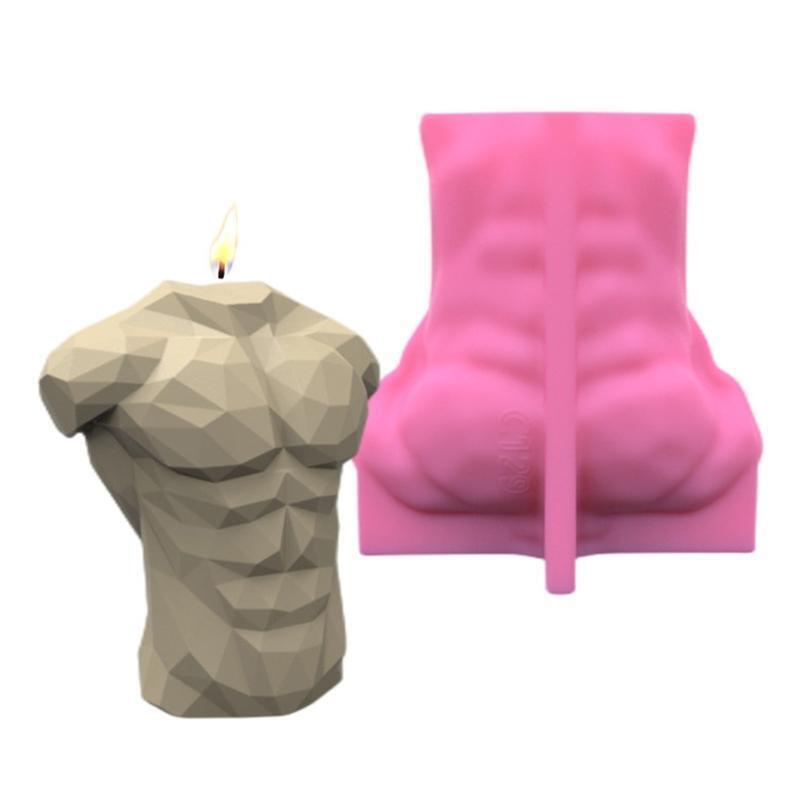 Men Sculpture Body Art Candle Molds Human Body Epoxy Mold DIY Crafts Making