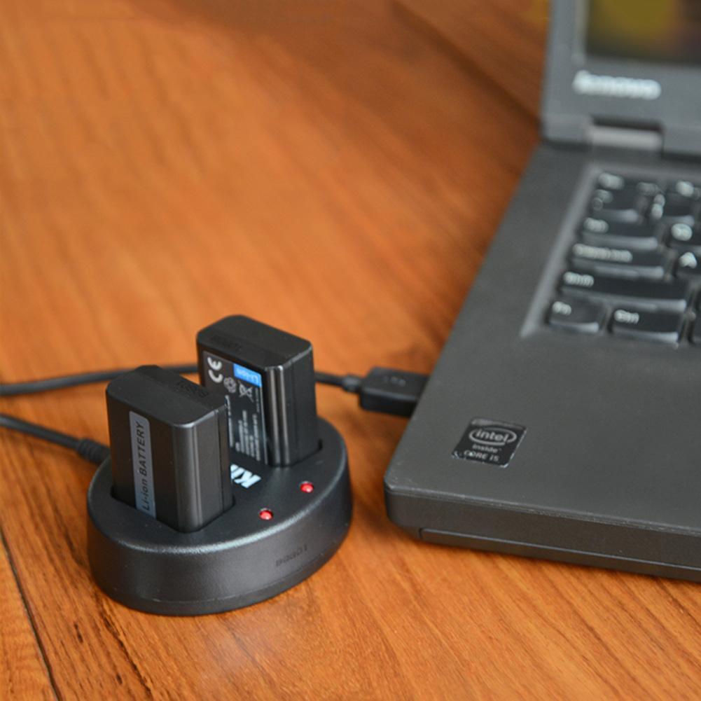 KingMa NP-FW50 Dual Slot Micro USB Battery Charger for Sony A7 A7R2 A7M2