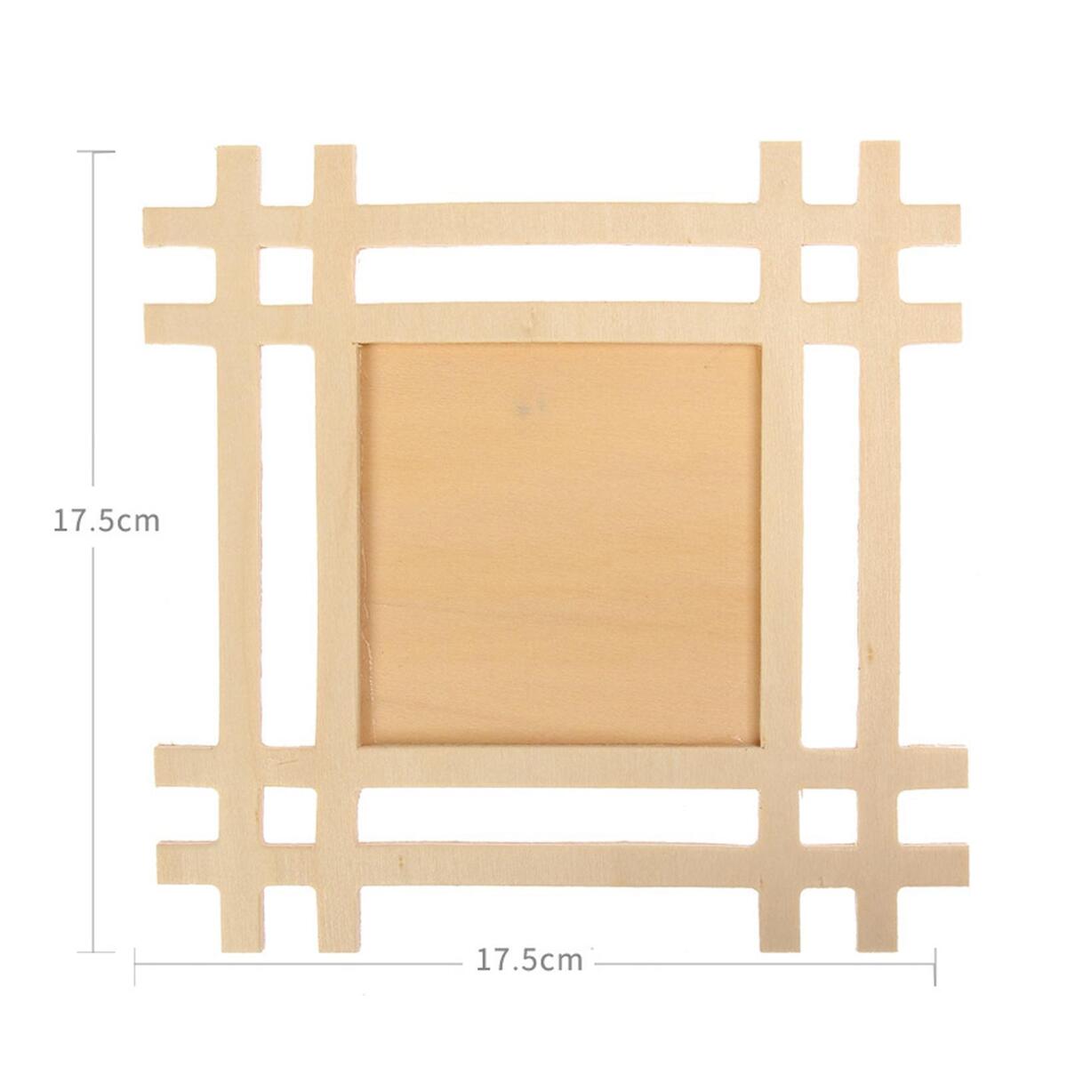 5x Wooden Frame for Clay Painting Well Shaped Hand Painted Children DIY