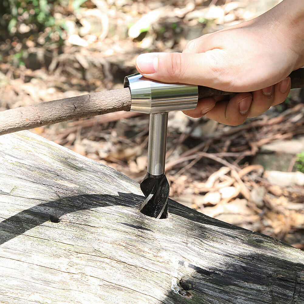 Outdoor Camping Manual Auger Drill Hand Auger Wrench Survival Settlers Tool