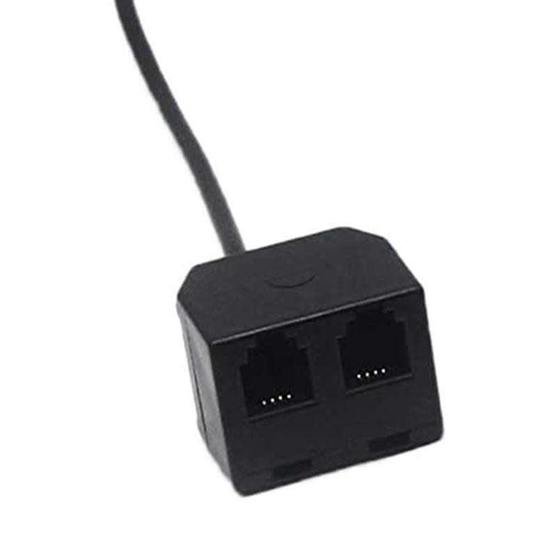 RJ9 Audio Headset To Jack Adapter RJ9 4P4C Male To Dual Female Ports Connector