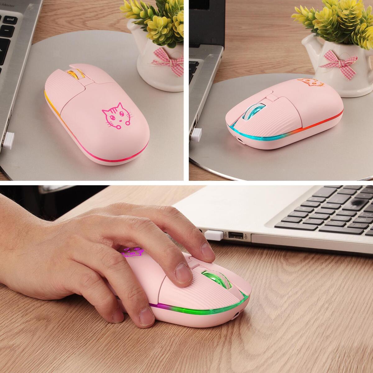 Optical Mouse Cordless Mice 3 Adjustable DPI with Receiver 2.4G for Office