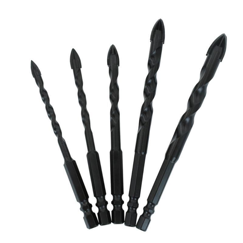 Wear-resistant Cross Triangle Drill Black Hexagon Handle Cross Triangle Drill