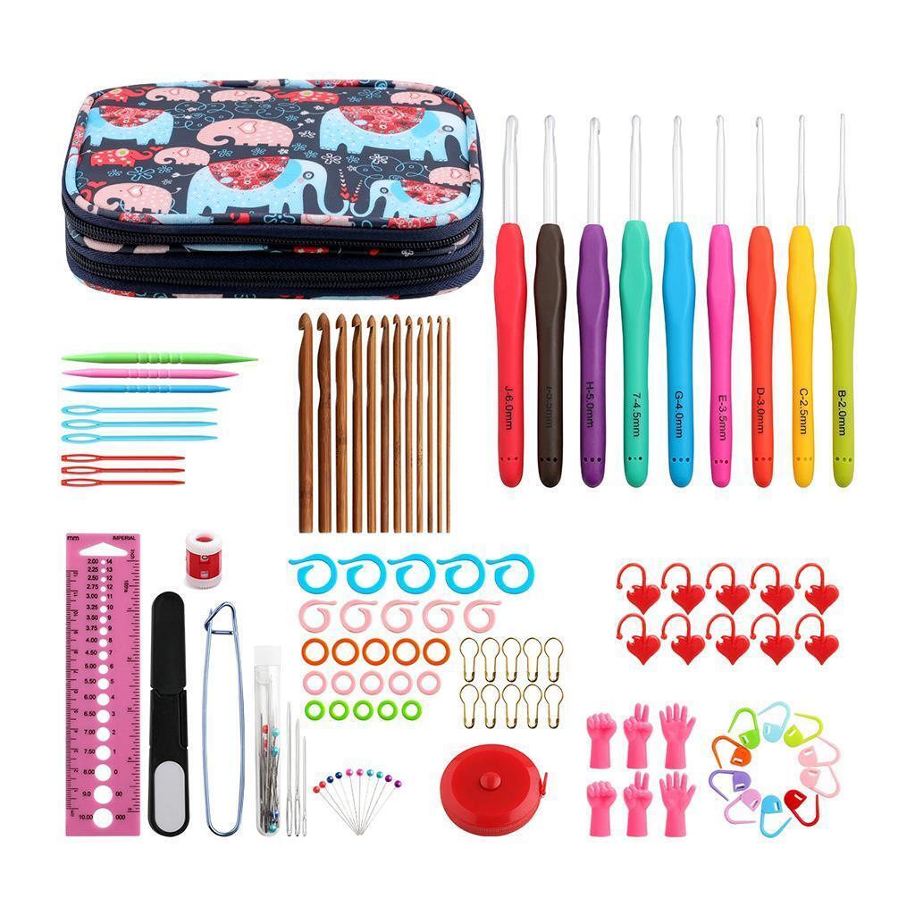 Aluminum Crochet Hooks, Knitting Needles, 110 Pieces, Knitting Handmade Thread