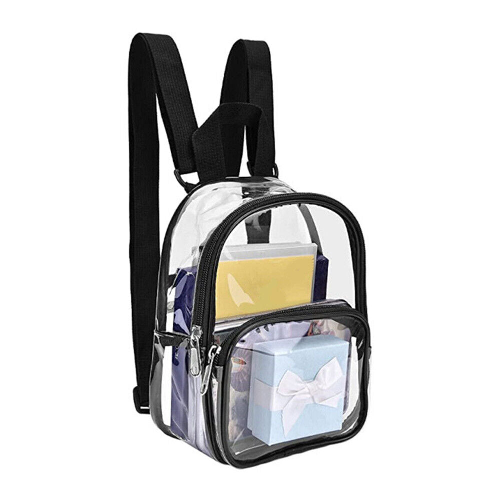 Fashion Transparent Backpack Travel School Knapsack Women Men Mini Rucksack