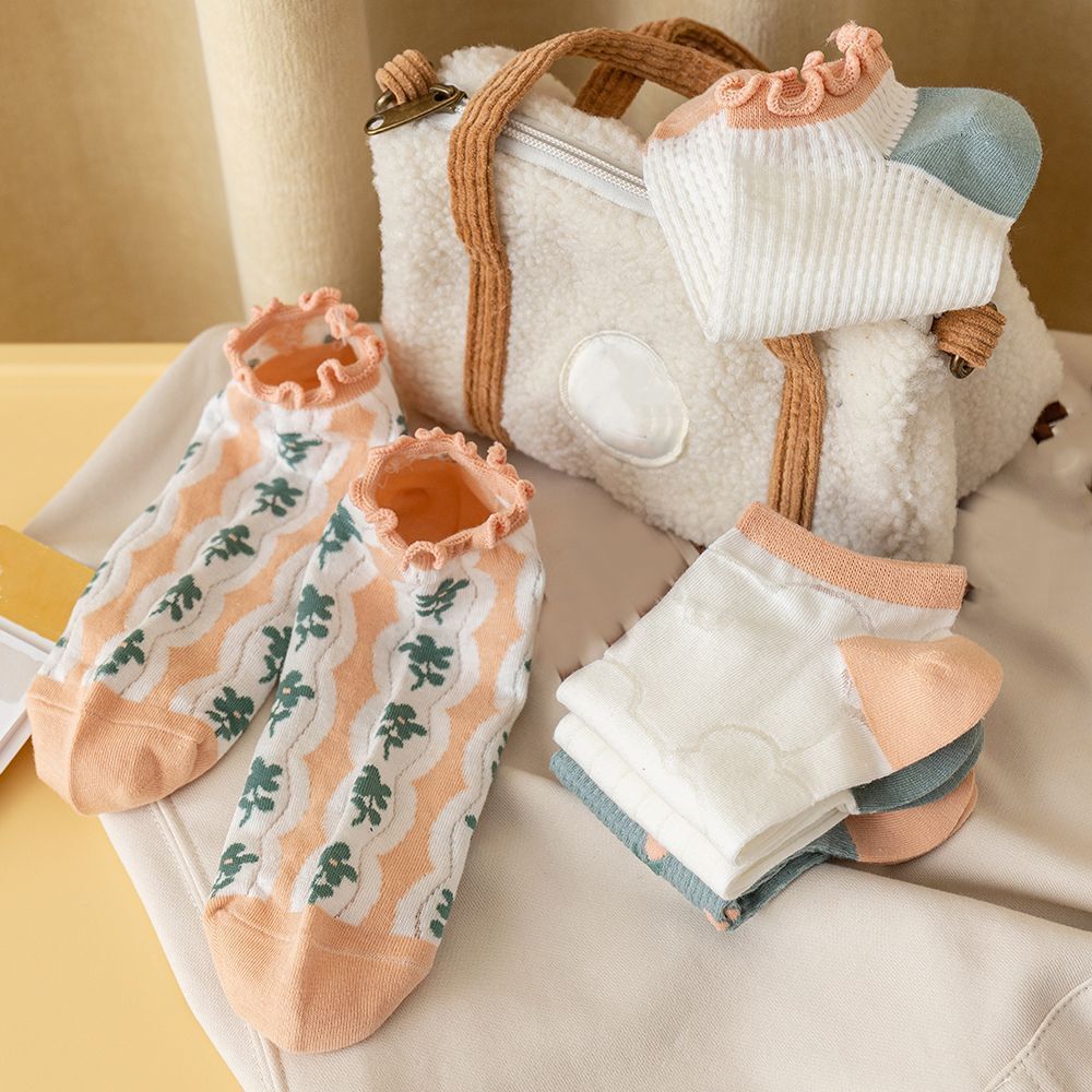 Women's Fresh Cotton Low Cut Short Socks Ankle Socks Boat Socks Breathable