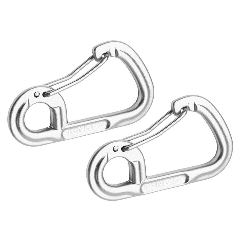 2pcs Aluminum   Carabiners Clip  Spring Hook Keychain Buckle