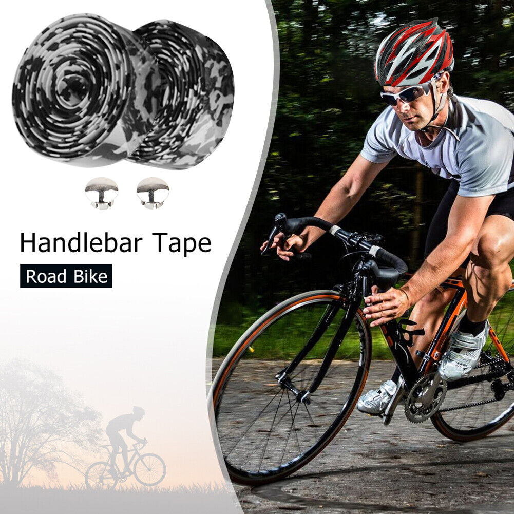 2pcs Rubber MTB Bike Handlebar Tape Plugs Anti-Slip Bicycle Handle Bar Belt
