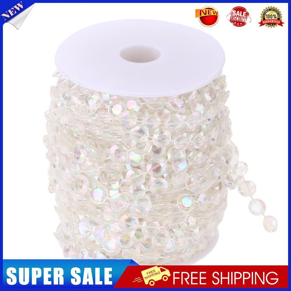 99FT Garland Diamond Acrylic Crystal Bead Curtain Wedding DIY Party Decor