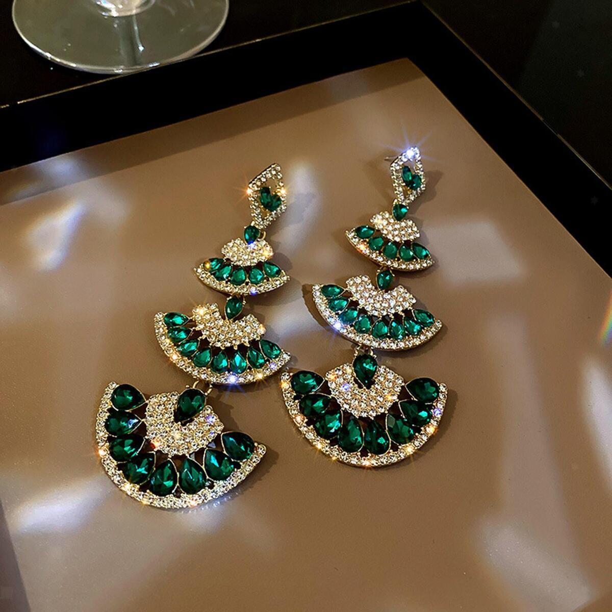 Crystal Drop Earrings Studs Fashion Dangle Statement for Party Bridal Women