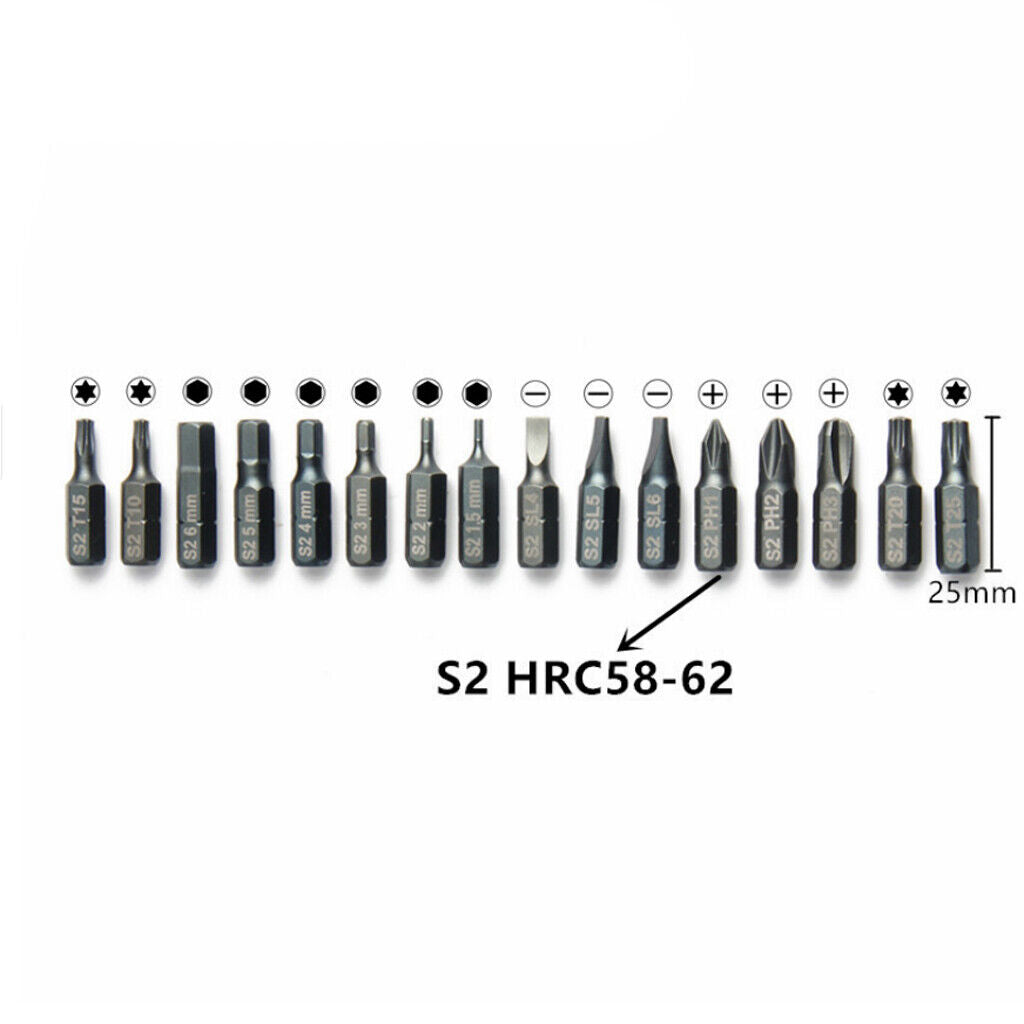 17 Pieces Ratchet Screwdriver Set  Type S2  Multifunction  Tool