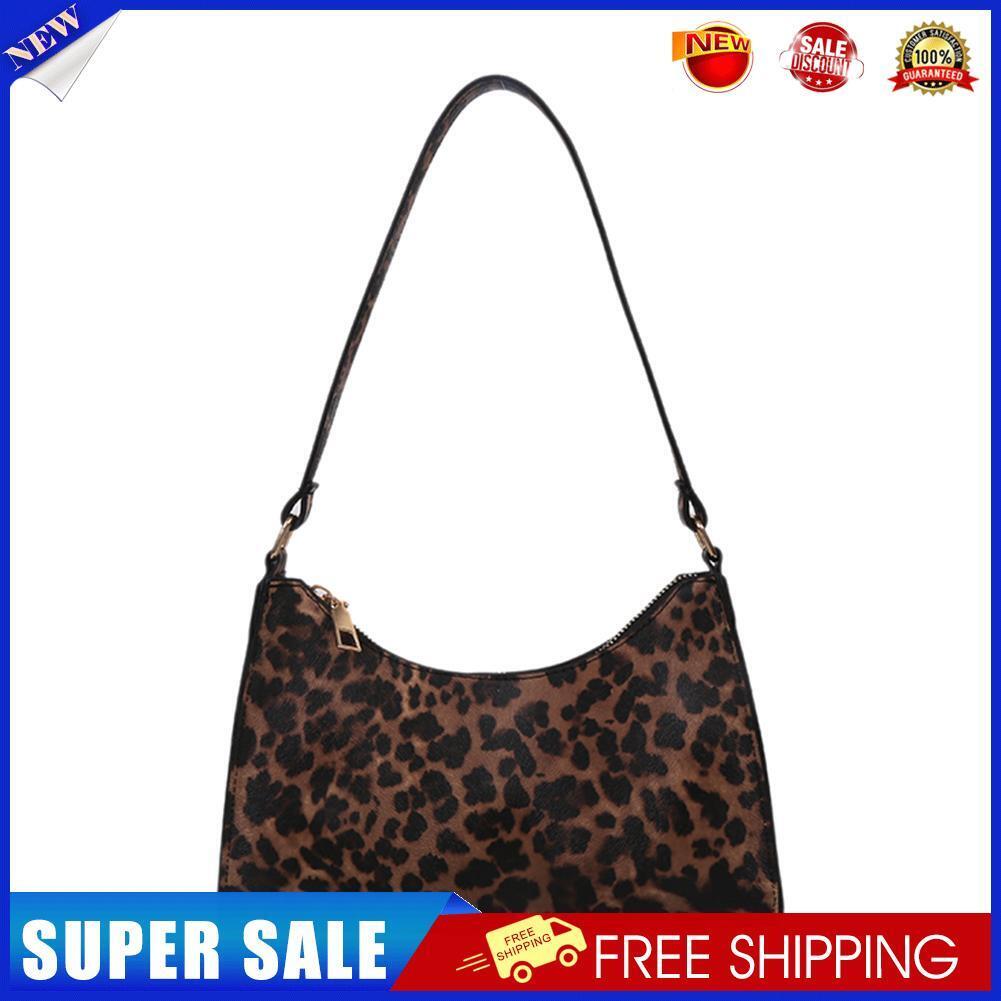 Animal Pattern Women Handbag Street PU Shoulder Underarm Tote Bag (Leopard)