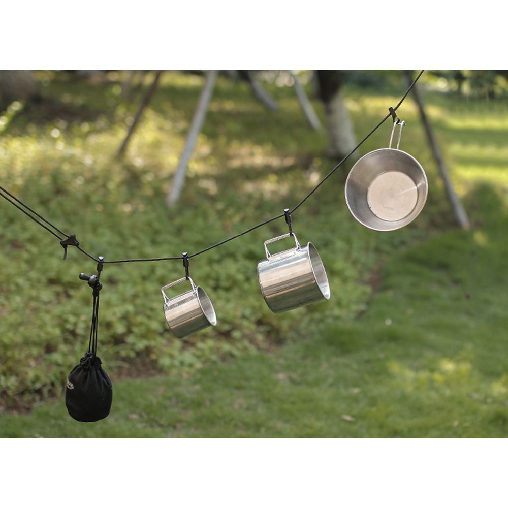 Adjustable Lanyard Outdoor Tent Rope Clothespin Hanging Rope Clothesline
