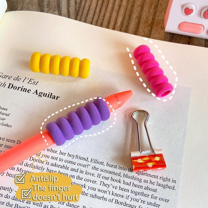 10Pcs Pencil Grips Writing Aid Pencil Holder Pencil Gripper for Righties Lefties