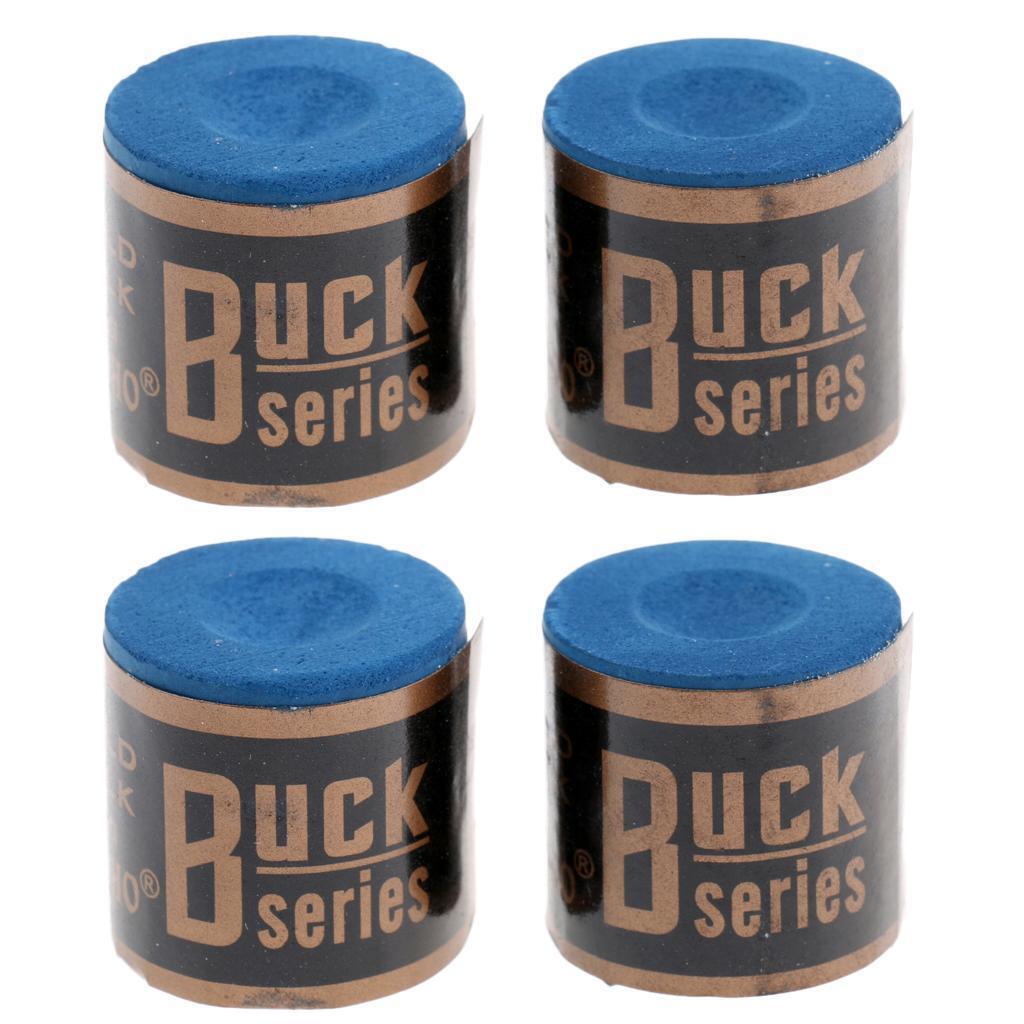 Premium 4 Pieces/Set Snooker Pool Cue Tip Chalk Billiard Accessories Blue