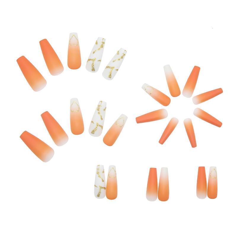 Gradient Press on Nail Nail Art Women Fashion Ballerina Detachable Nails Tip