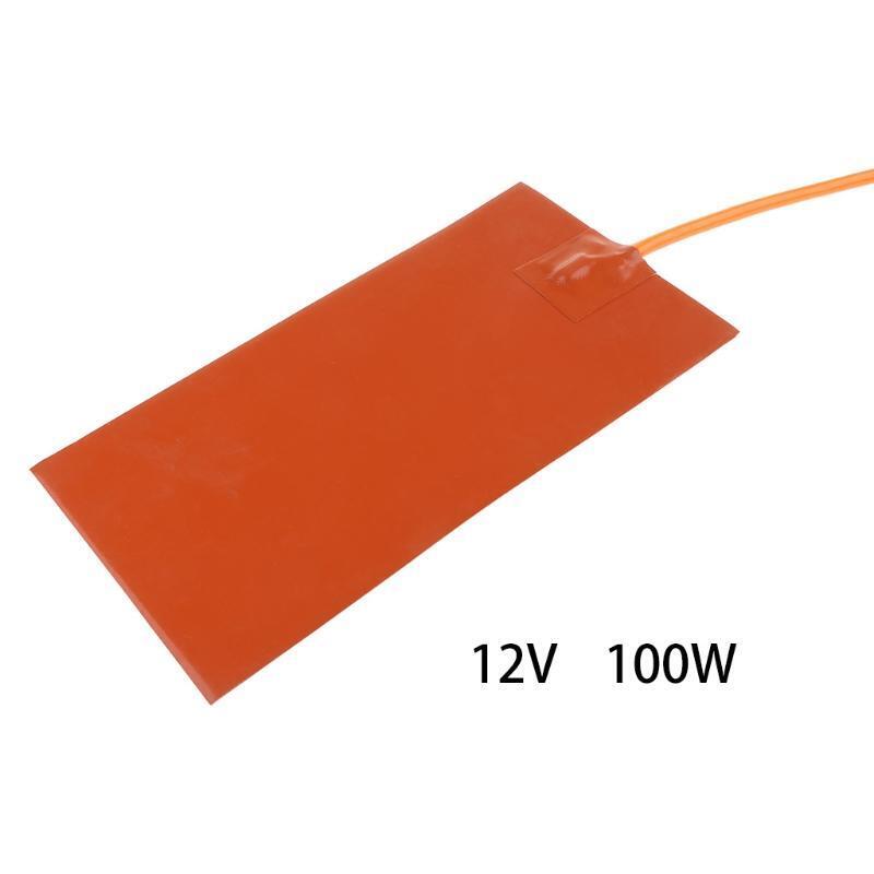 Silicone Heated Pad 152X304mm 100W 12V for Pizza Hot Food Delivery Bag Mat Heat