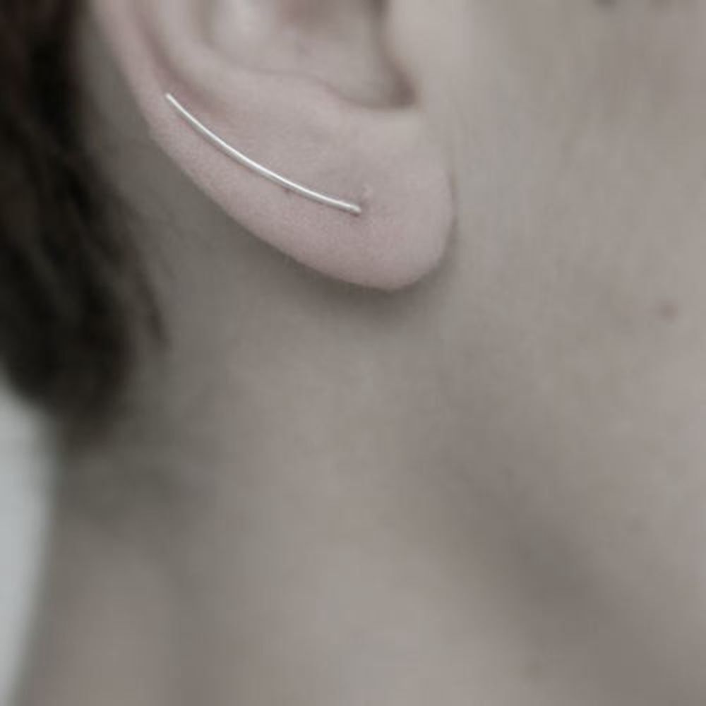 Minimalist Party Club Women Copper Line Simple U Earrings Geometry Ear Stud