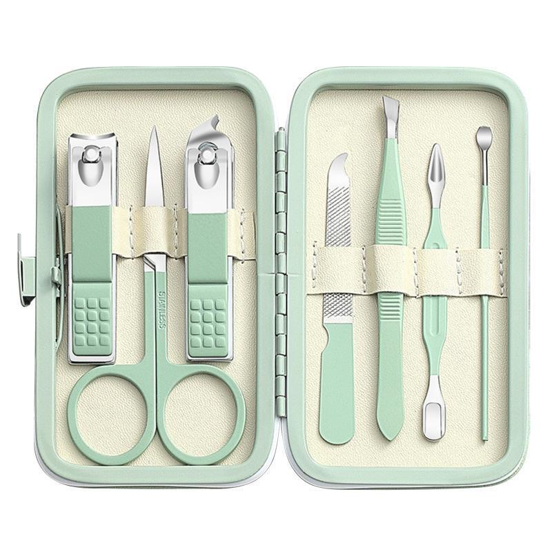 Manicure Set Travel Bag Manicure Case Brow Clippers Nail File Scissors Tweezers