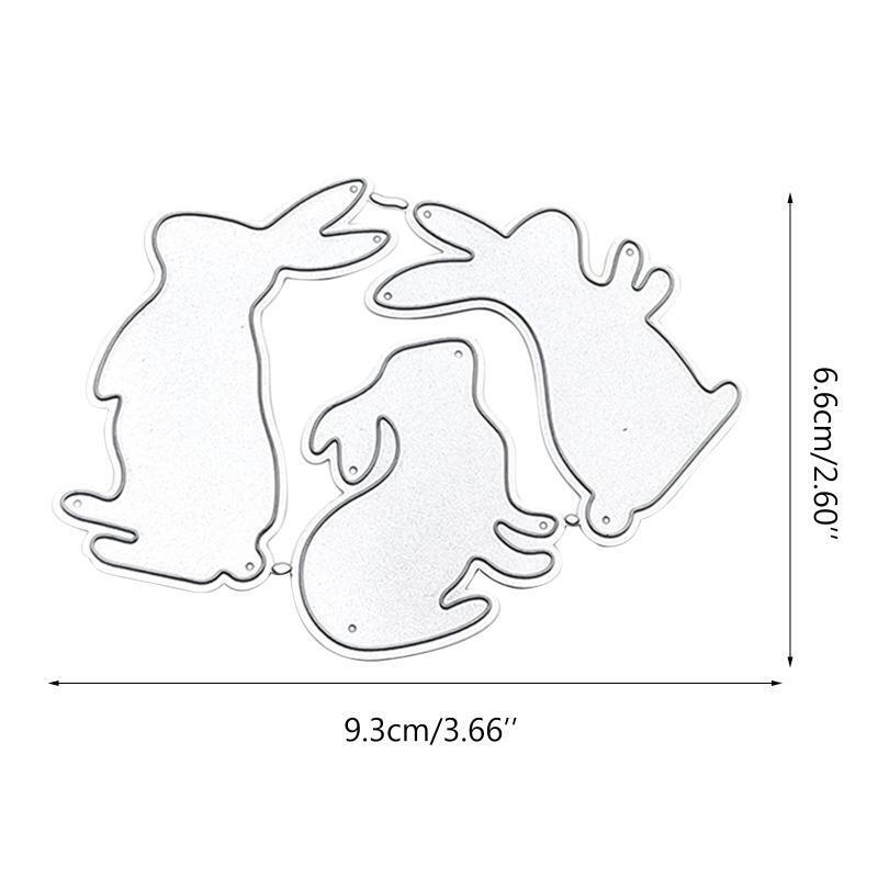Delicate Rabbits Metal Cutting Dies for DIY Card Making Journaling Decorations