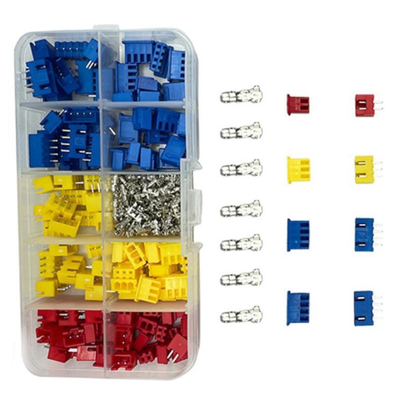 320PCS XH2.54 Jst Terminal Male Female Wire Connector Adapter 2P 3P 4P 2.54mm