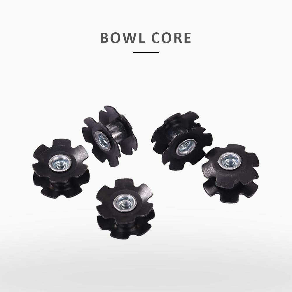 5pcs Bicyle Carbon Fiber Sunflower Core Front Fork Screw Bowl Sets for MTB