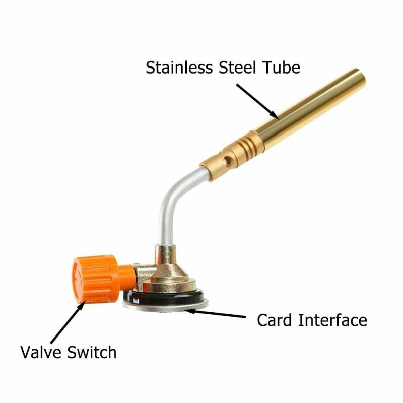 1 pcs Gas Blow Torch Twin Brazing Flame Gun Lighter Soldering Welding Iron