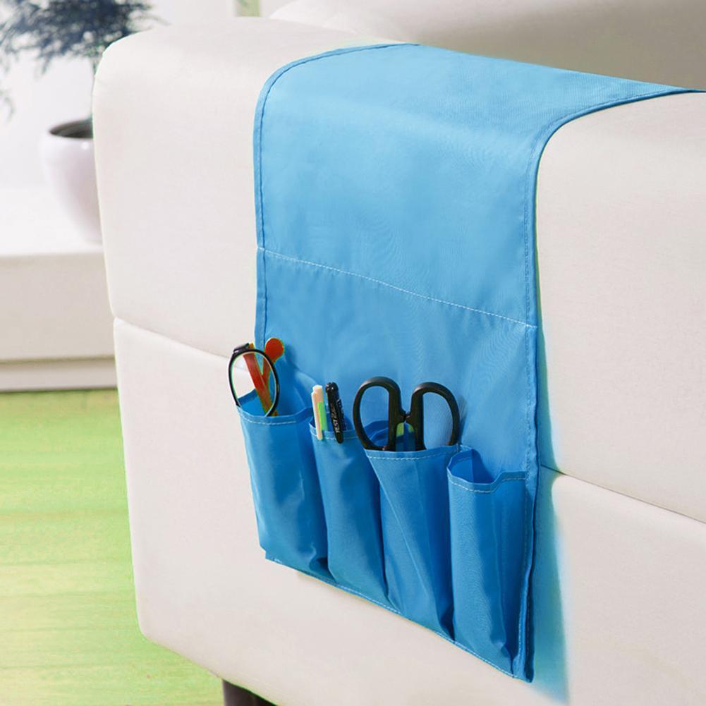 Household Bed Sofa Hanging Storage Bag Foldable Portable Storage Bag(Blue)