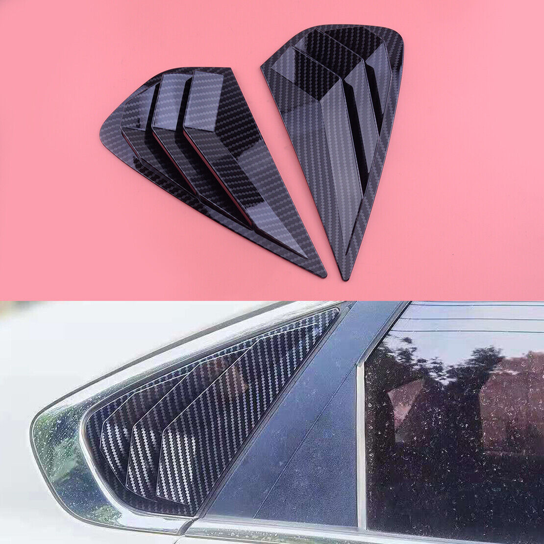 CarbonFiber Grain Side Window Vent Scoop Louver Cover Fit For Kia Forte K3 19-21