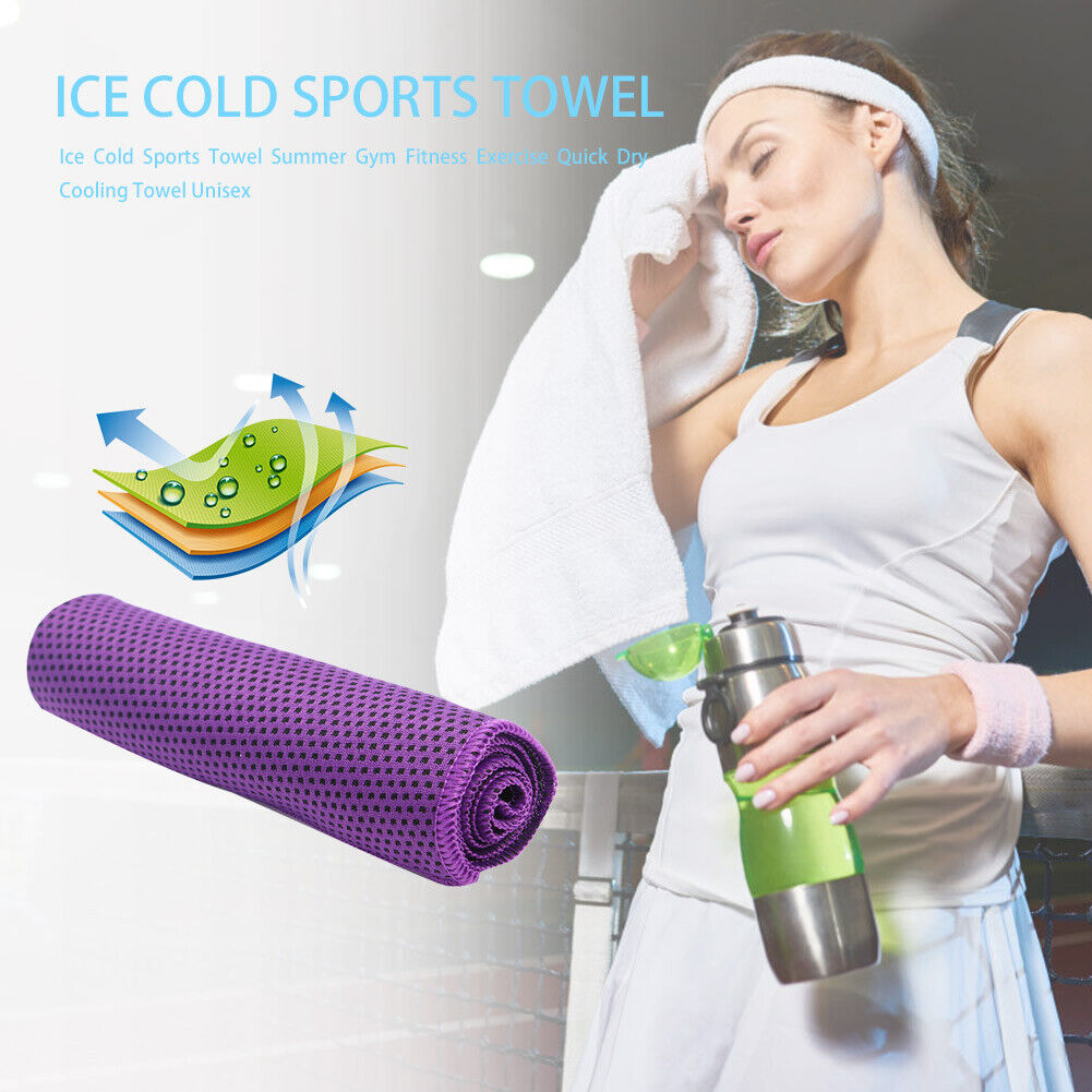 Cold Sports Towel Summer Outdoor Fitness Quick Dry Cooling Towel (Purple)