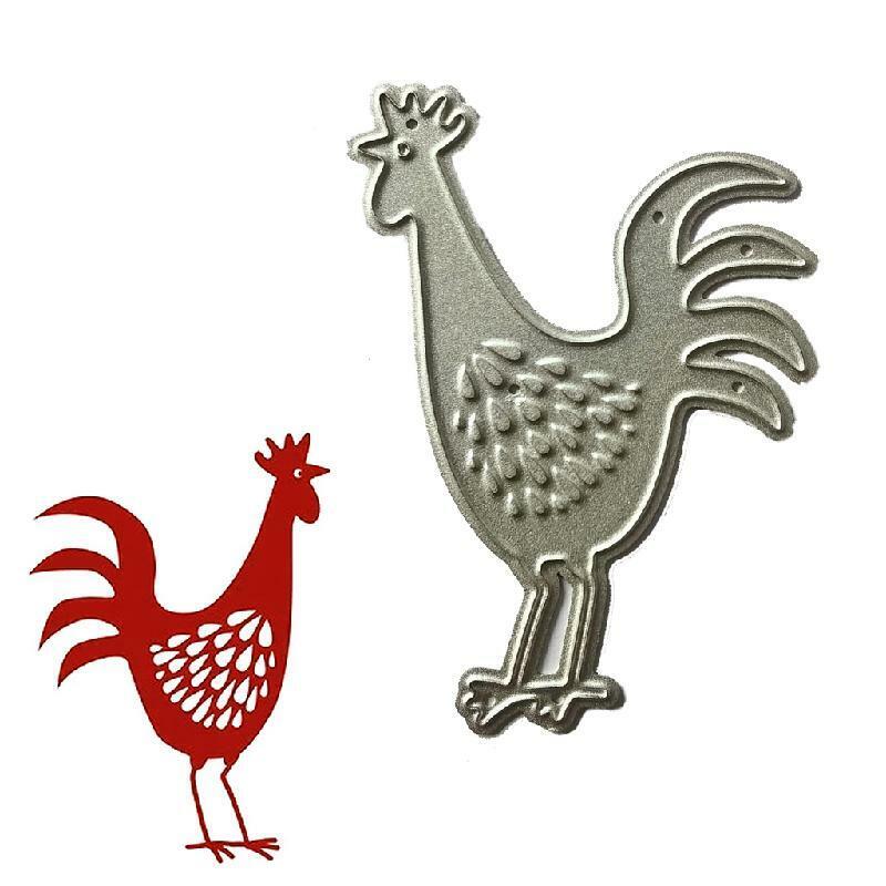 Rooster Metal Cutting Dies Stencil Scrapbooking DIY Album Stamp Paper Embossing