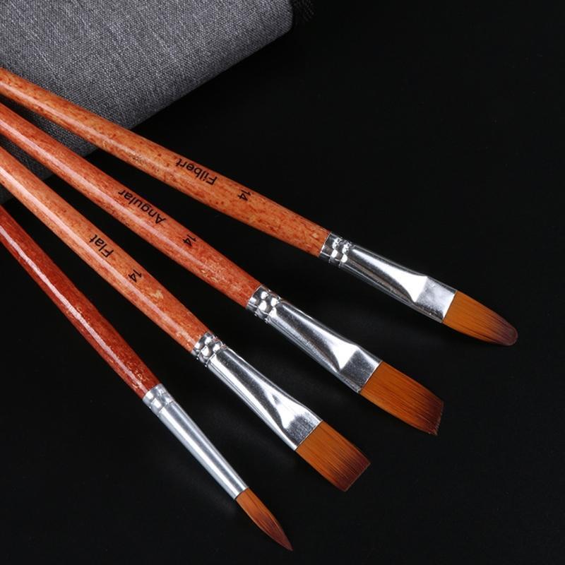 24 Sizes Acrylic Painting Brushes with Bag Artist Paintbrushes for DIY Art Craft