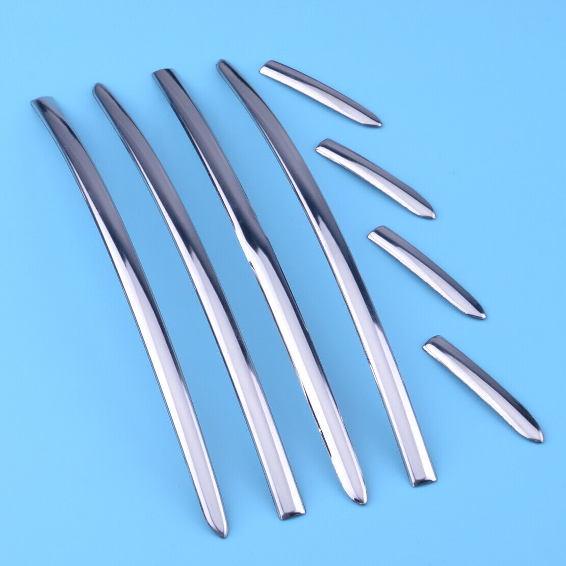 8pcs/set Chrome Door Handle Stripes Cover Trim Fit Ford Fusion Mondeo 1.5T ld