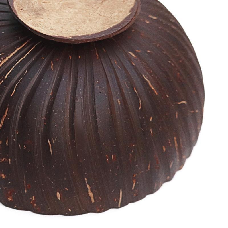Carved Natural Coconut Bowl Creative Coconut Shell Fruit Salad Bowl