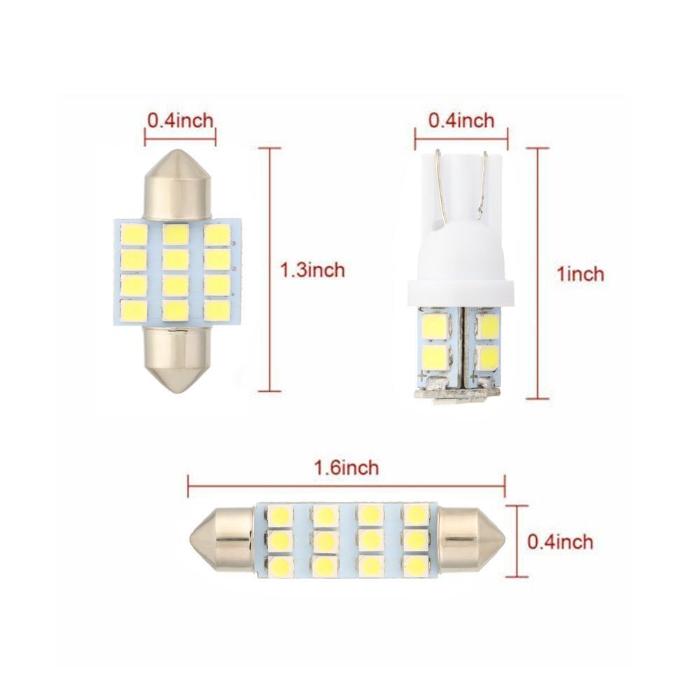 White lights Interior Lights Bulbs LED Bulbs Kit Interior Lights Reading Lamps