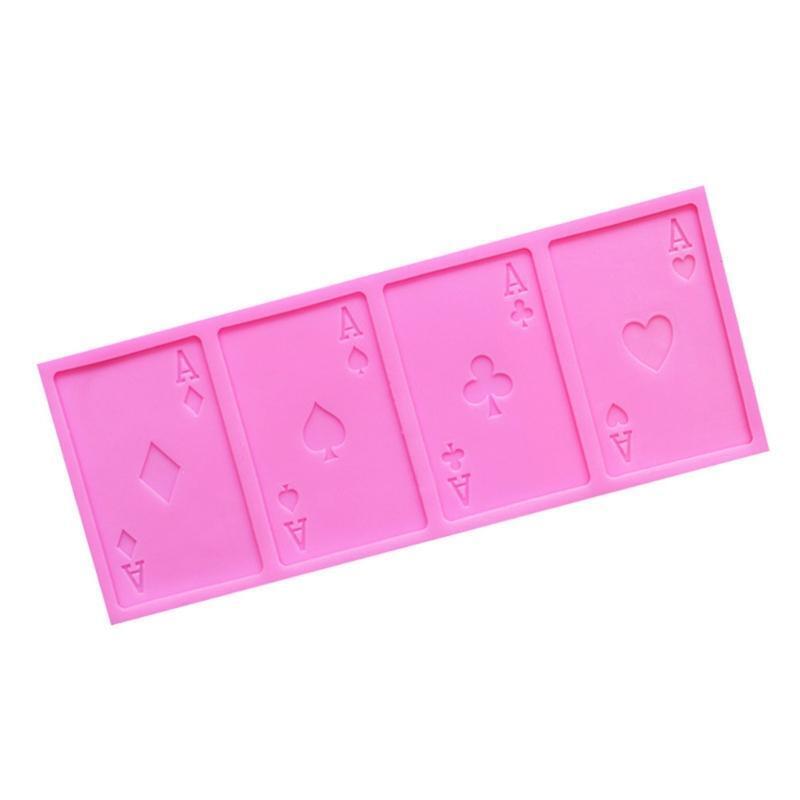 Poker Cookie Cake Silicone Mold Playing Cards Chocolate Fondant DIY Crafts Mould