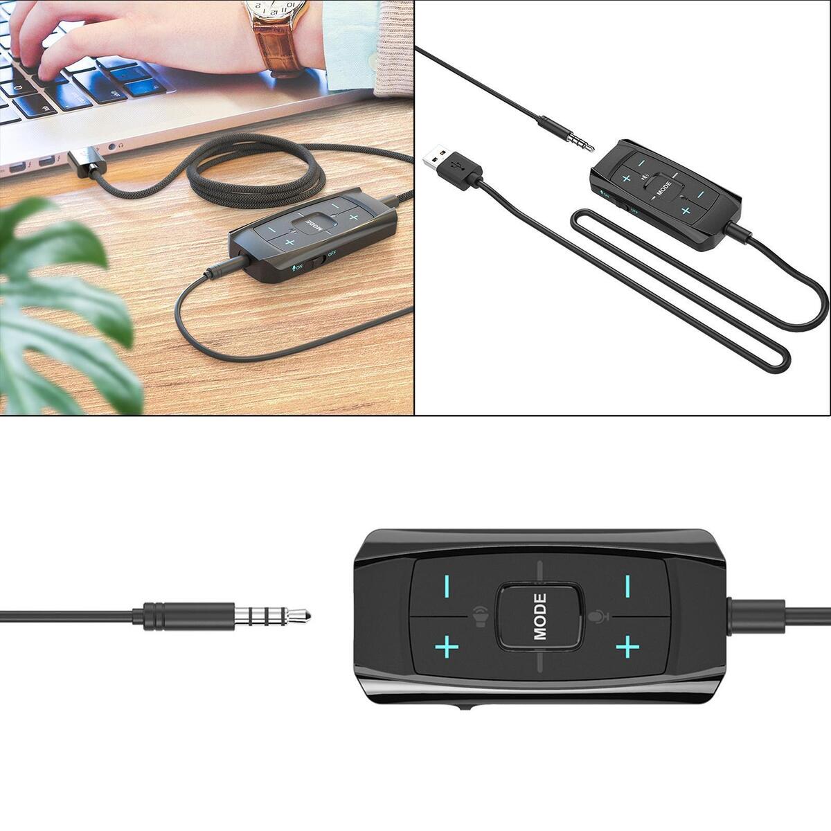 harayaa External USB Sound Card Audio Upgrade AUX 7.1 Stereo Headsets Converter