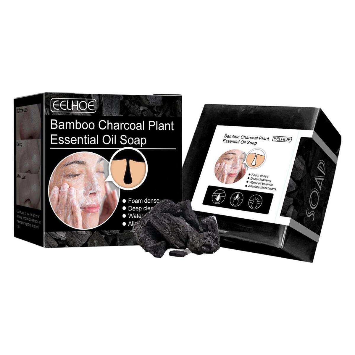 Activated Charcoal Soap Bar Deep Clean Face & Body Skin Care for Dry Skin