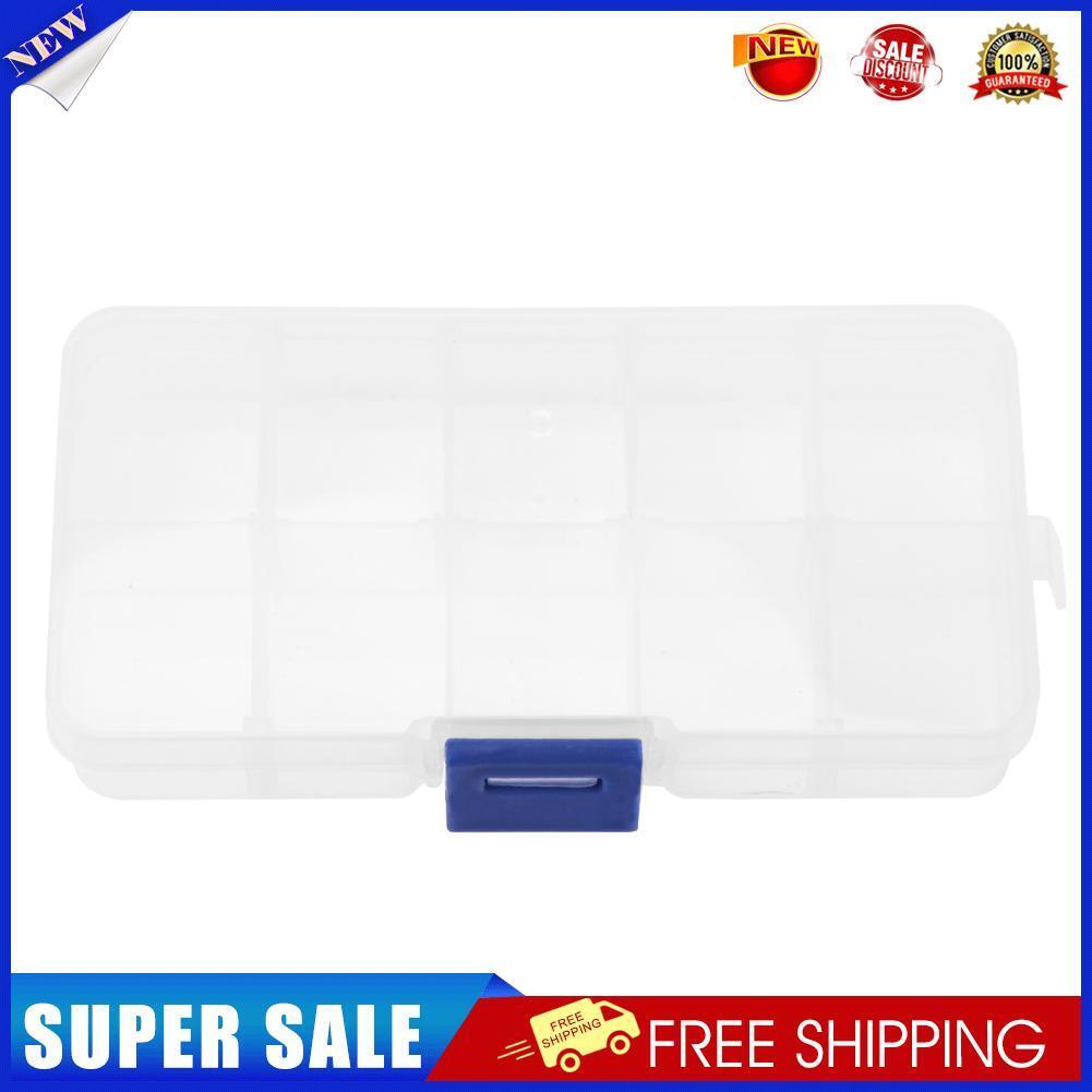10plaids Detachable Storage Boxes Plastic Transparent Makeup Jewelry Box