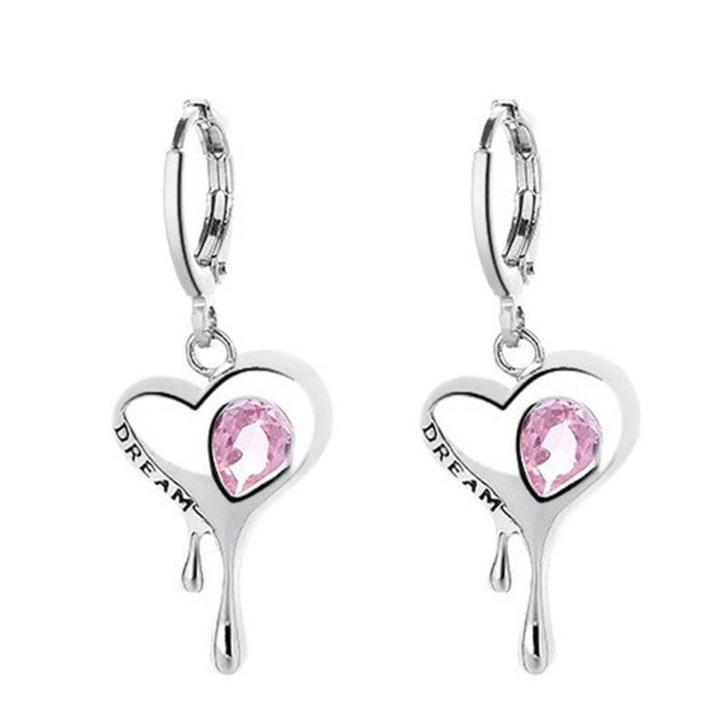 Irregular Zircon Lava Love Earrings Hip-hop Style Personality Melting Ear Buckle