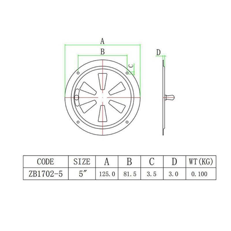 316 Stainless Steel Boat Air Vent Louver Anti-corrosion Cabin Ventilation Plate